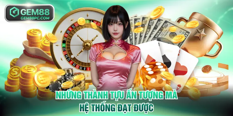 Giới Thiệu GEM88 - Thiên Đường Săn Thưởng Hot Nhất 2026 2 Những thành tựu ấn tượng mà hệ thống đạt được