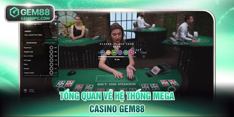 Mega Casino GEM88 - Sòng Bài Las Vegas Thực Thụ 2026 2 Tổng quan về hệ thống Mega Casino GEM88